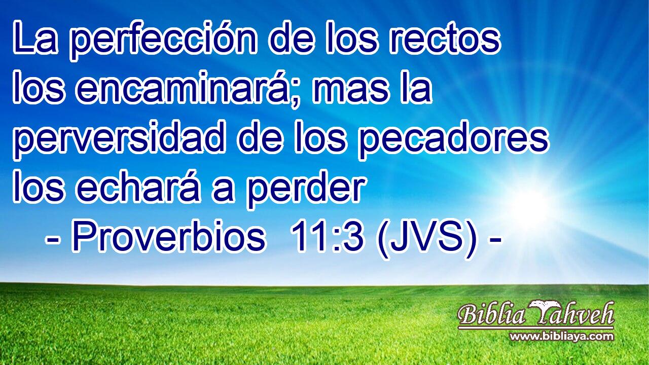 La perfección de los rectos los encaminará; mas la perversidad de los pecadores los echará a perder