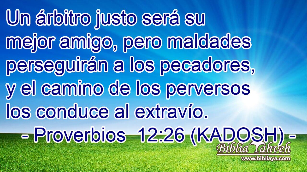  Un árbitro justo será su mejor amigo, pero maldades perseguirán a los pecadores, y el camino de los perversos los conduce al extravío. 