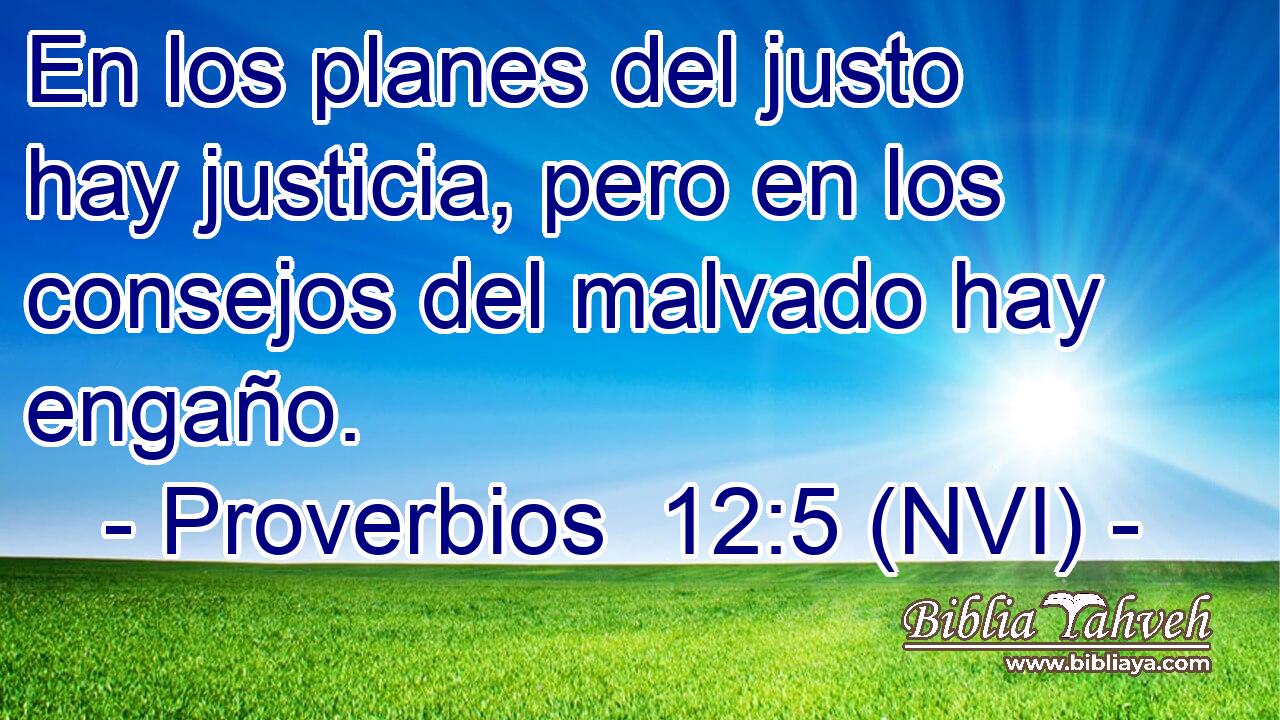  En los planes del justo hay justicia, pero en los consejos del malvado hay engaño. 