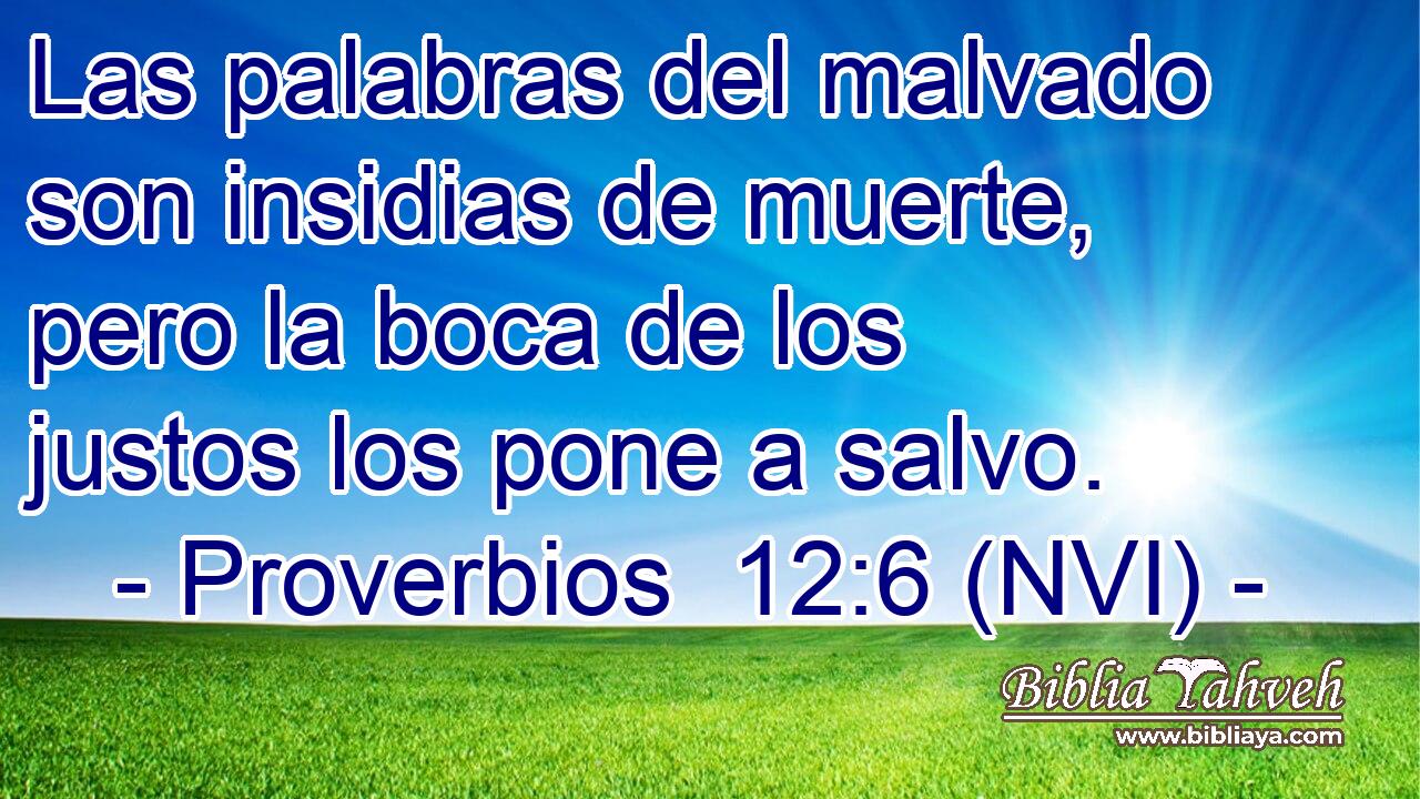  Las palabras del malvado son insidias de muerte, pero la boca de los justos los pone a salvo. 