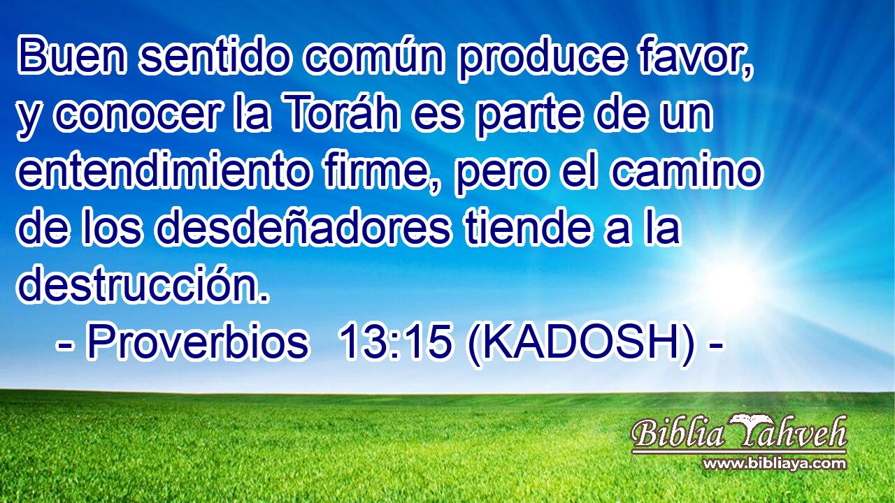  Buen sentido común produce favor, y conocer la Toráh es parte de un entendimiento firme, pero el camino de los desdeñadores tiende a la destrucción. 