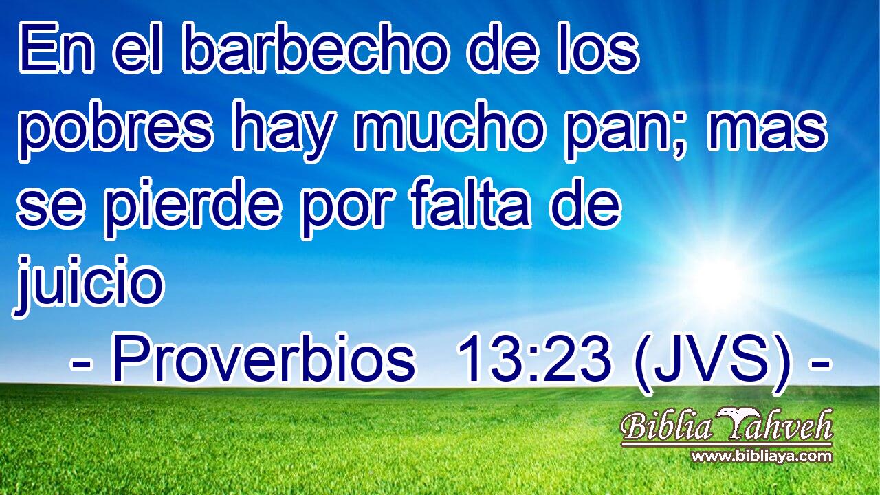 En el barbecho de los pobres hay mucho pan; mas se pierde por falta de juicio