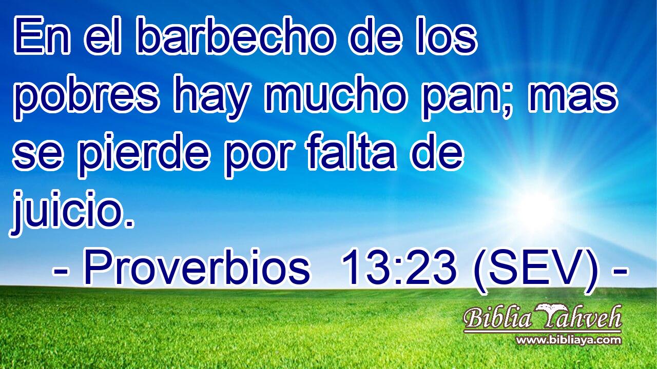En el barbecho de los pobres hay mucho pan; mas se pierde por falta de juicio.