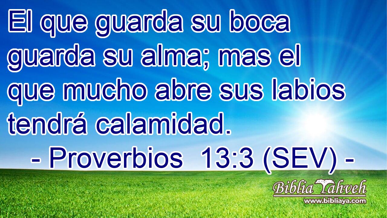 El que guarda su boca guarda su alma; mas el que mucho abre sus labios tendrá calamidad.