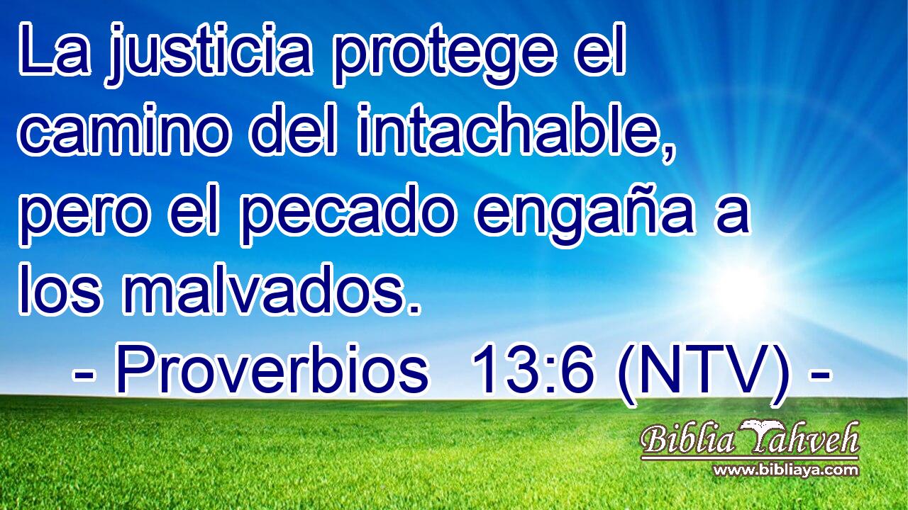 La justicia protege el camino del intachable, pero el pecado engaña a los malvados.