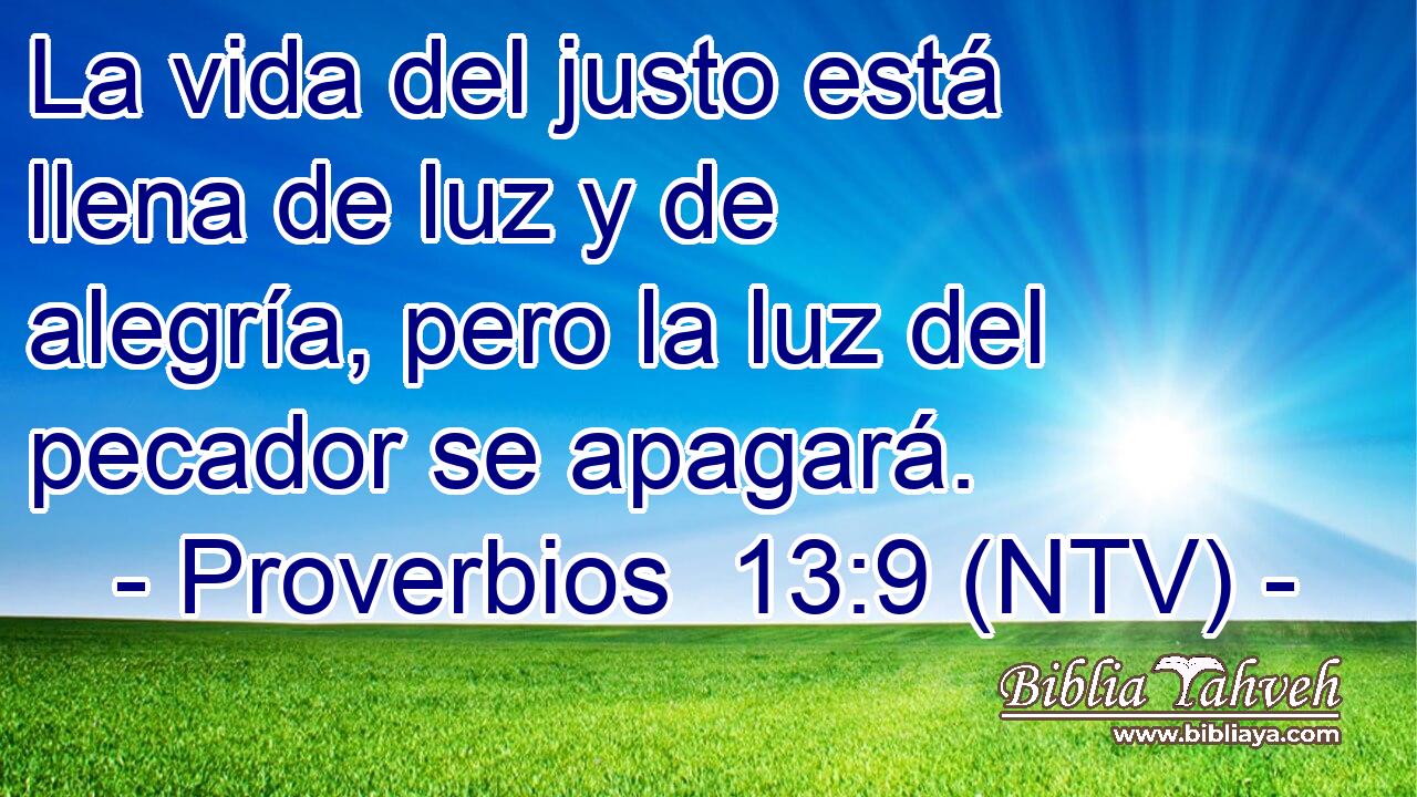 La vida del justo está llena de luz y de alegría, pero la luz del pecador se apagará.