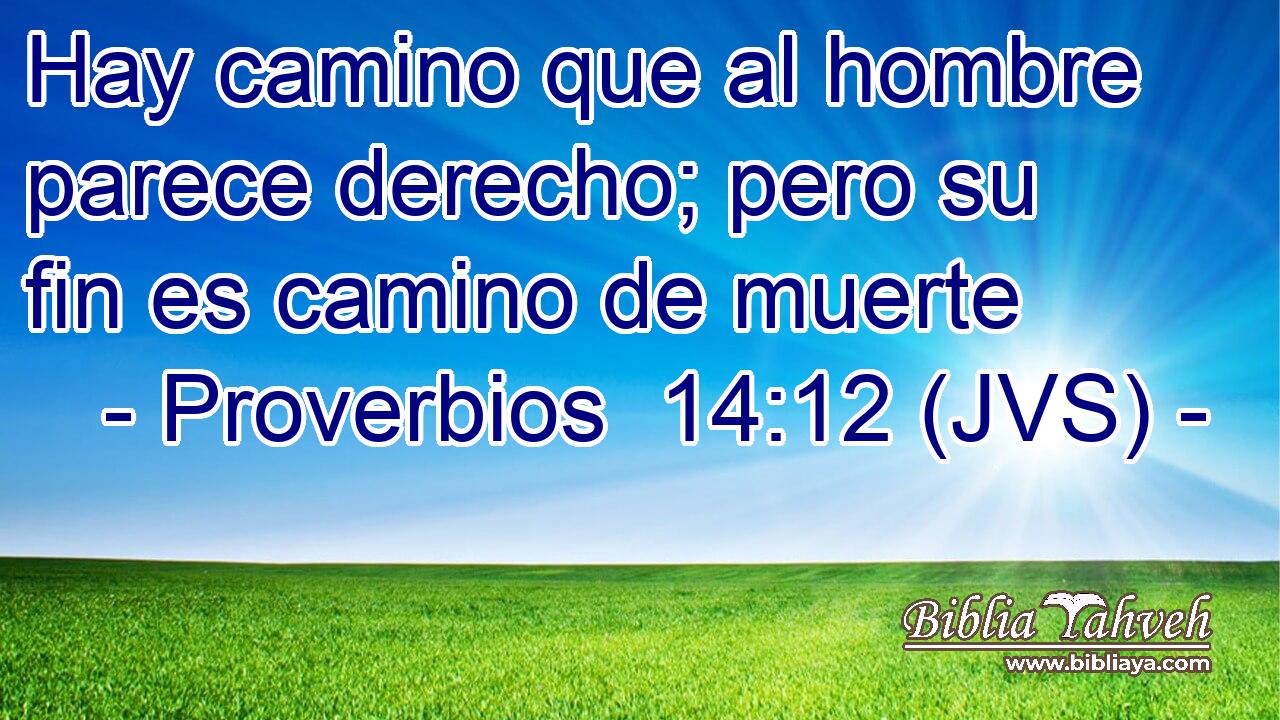 Hay camino que al hombre parece derecho; pero su fin es camino de muerte