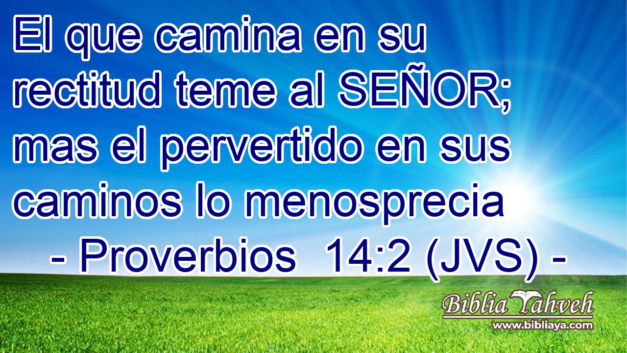 El que camina en su rectitud teme al SEÑOR; mas el pervertido en sus caminos lo menosprecia