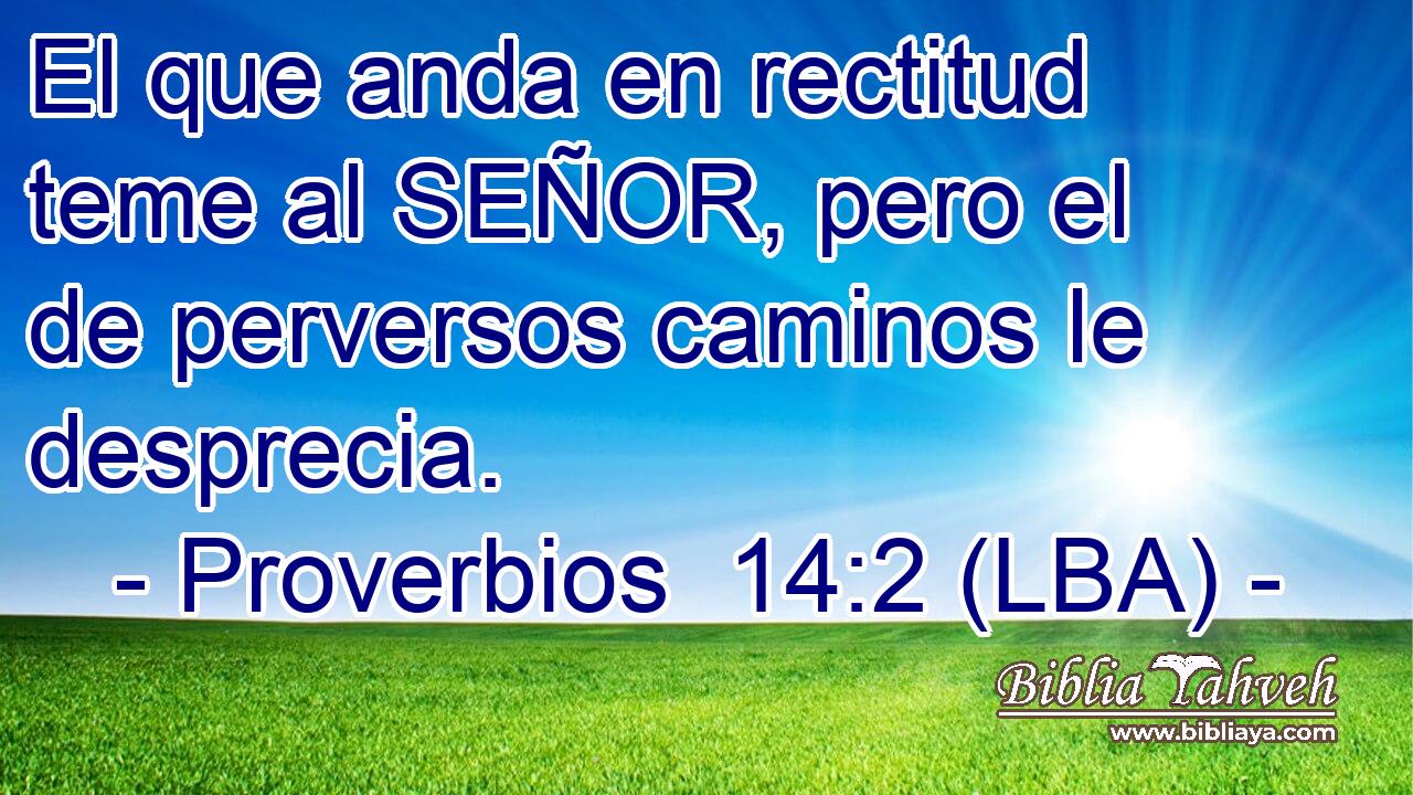 El que anda en rectitud teme al SEÑOR, pero el de perversos caminos le desprecia.