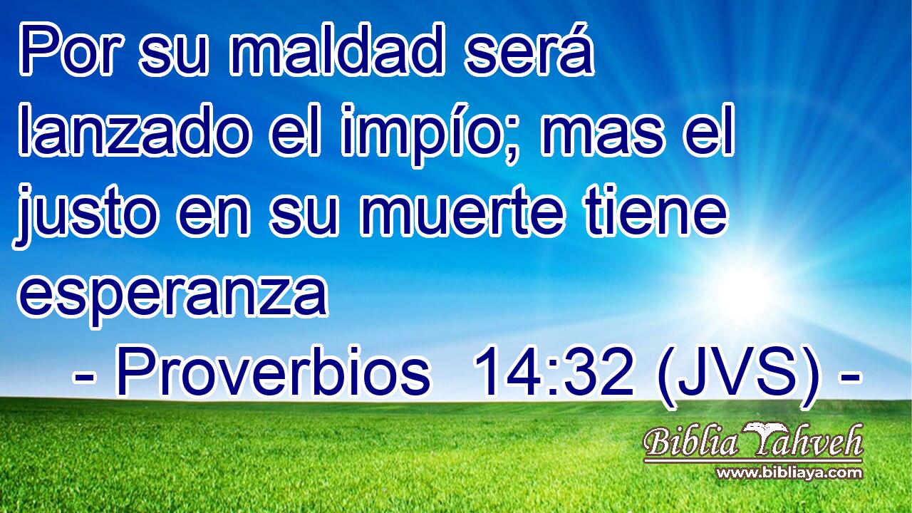 Por su maldad será lanzado el impío; mas el justo en su muerte tiene esperanza