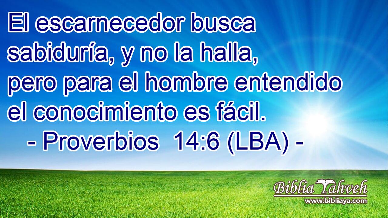 El escarnecedor busca sabiduría, y no la halla, pero para el hombre entendido el conocimiento es fácil.