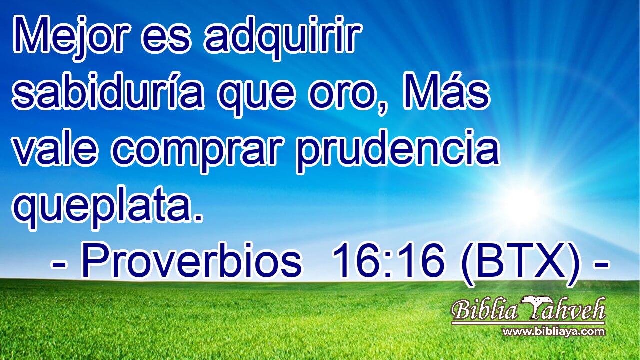 Mejor es adquirir sabiduría que oro, Más vale comprar prudencia queplata.