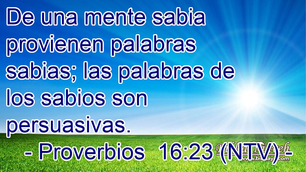 De una mente sabia provienen palabras sabias; las palabras de los sabios son persuasivas.