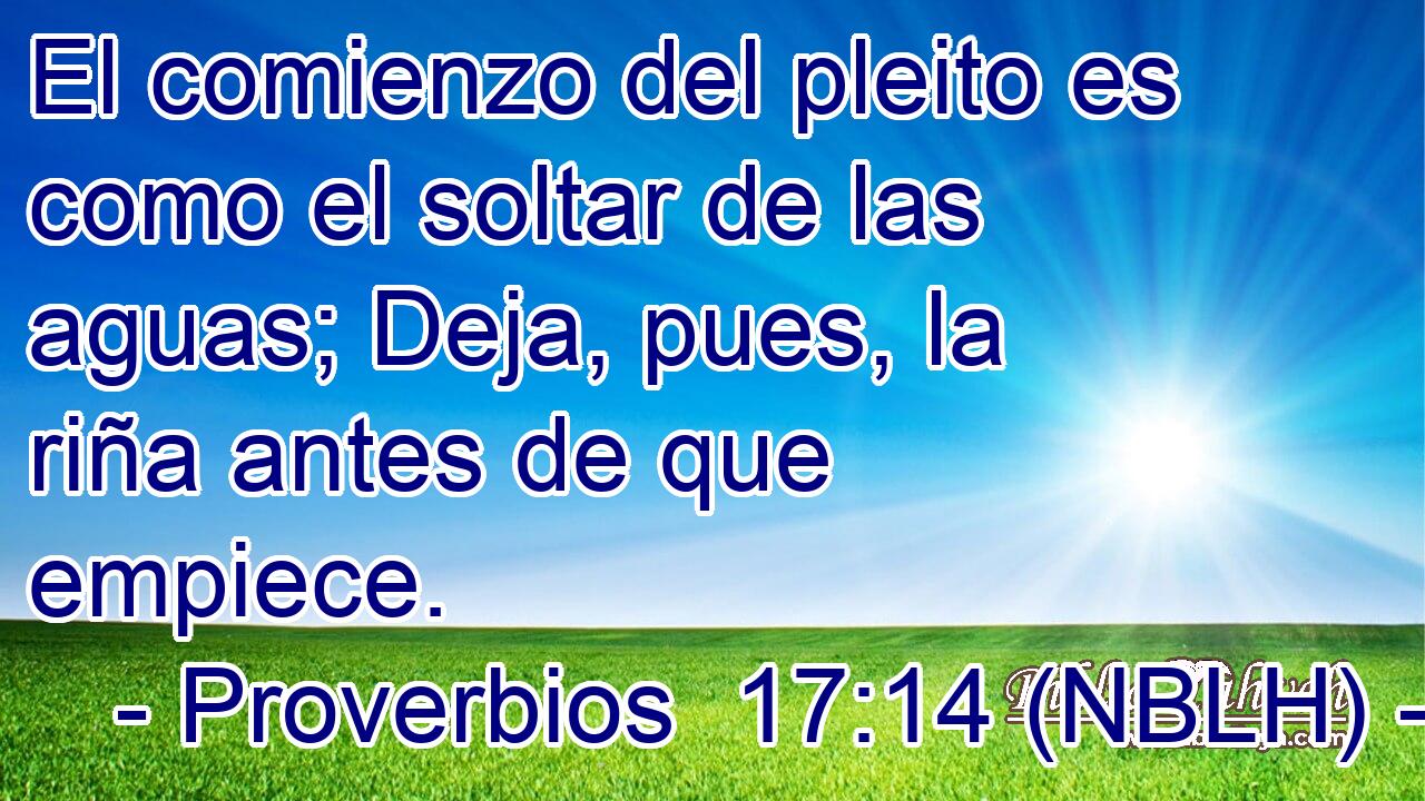  El comienzo del pleito es como el soltar de las aguas; Deja, pues, la riña antes de que empiece. 