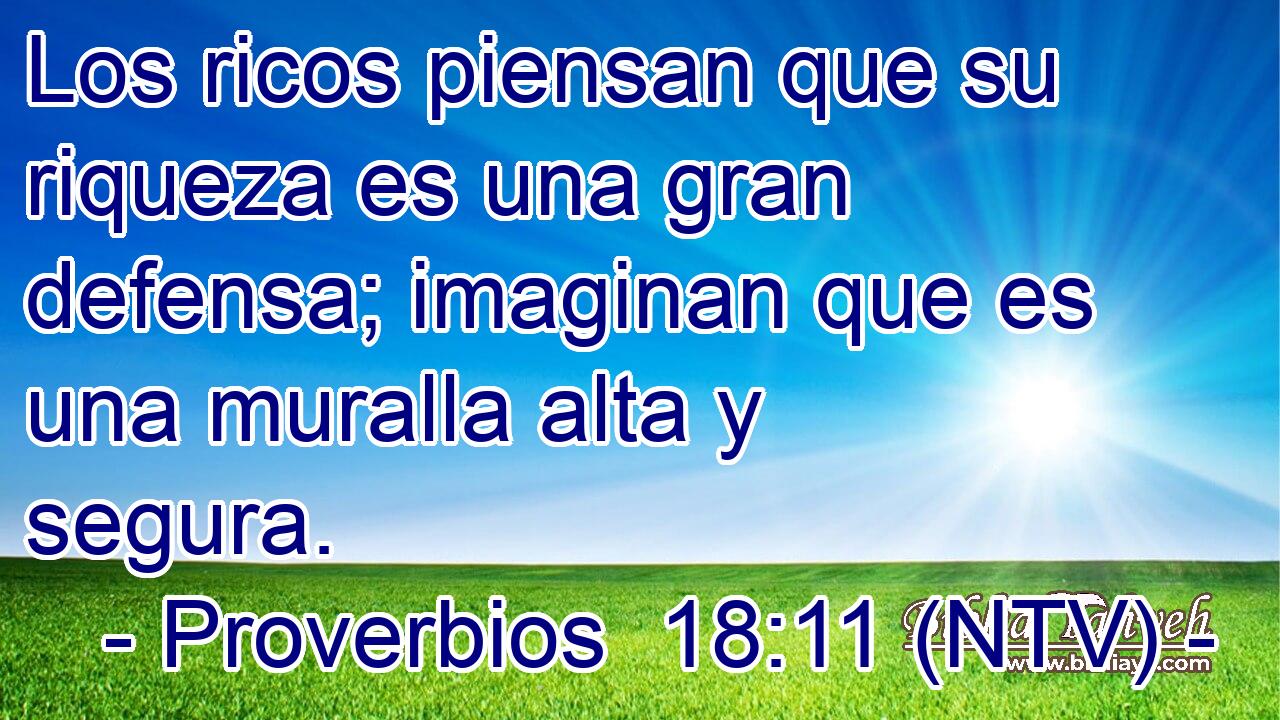 Los ricos piensan que su riqueza es una gran defensa; imaginan que es una muralla alta y segura.
