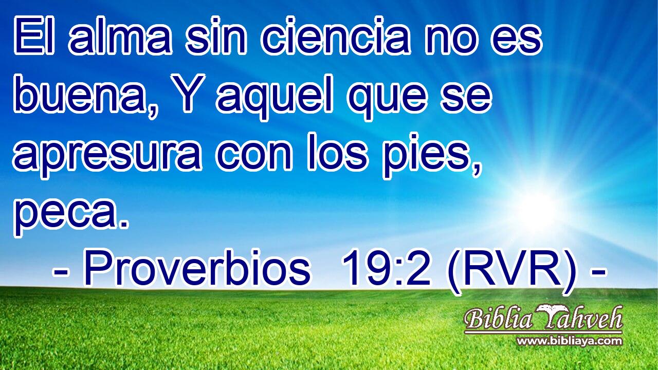 El alma sin ciencia no es buena, Y aquel que se apresura con los pies, peca.
