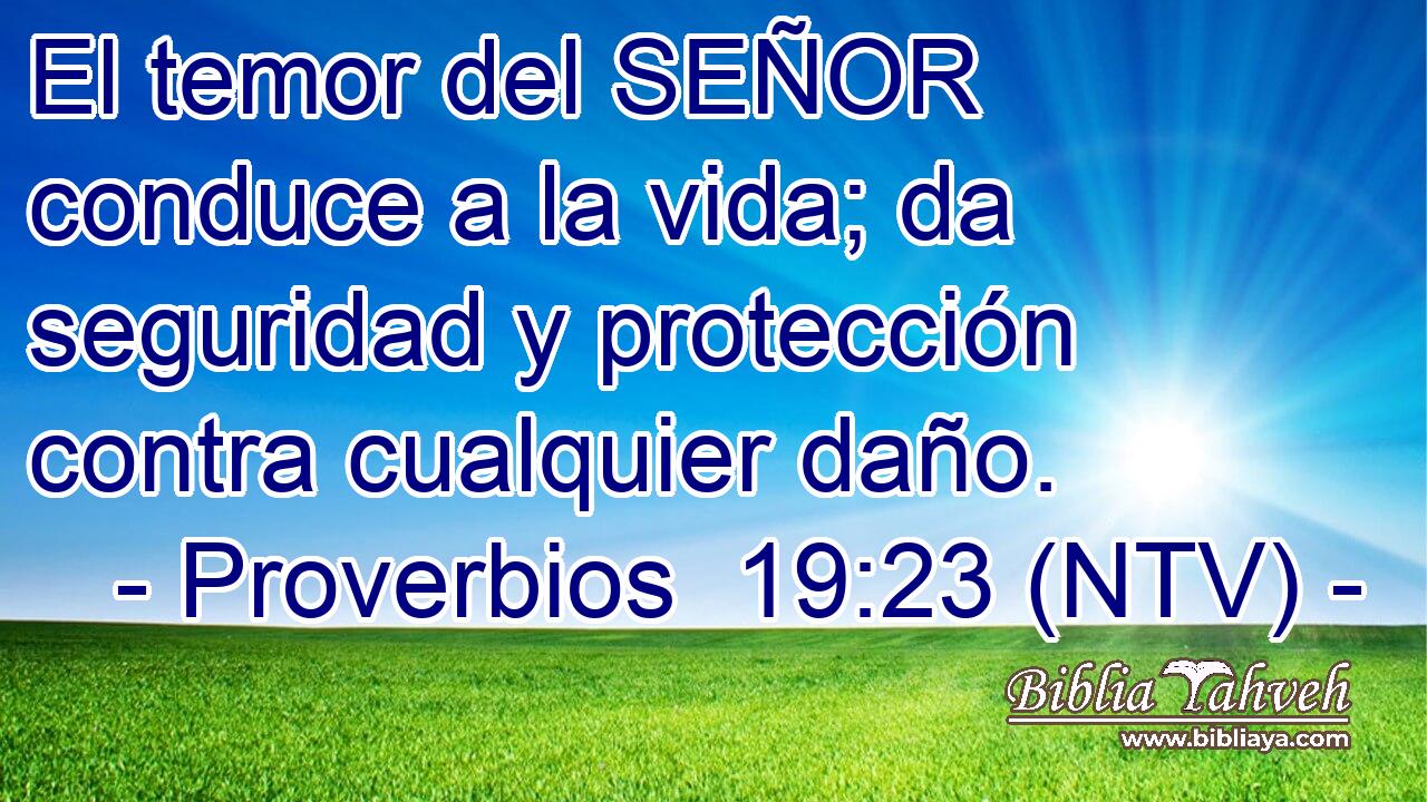 El temor del SEÑOR conduce a la vida; da seguridad y protección contra cualquier daño.