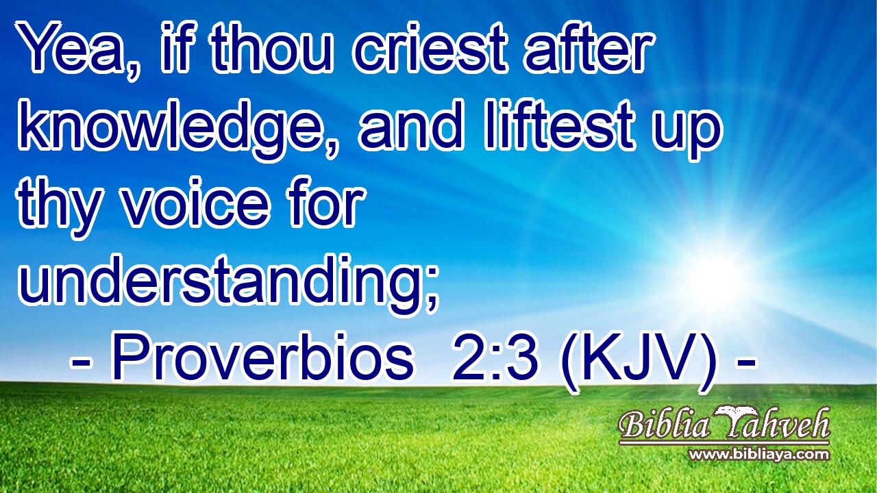 Yea, if thou criest after knowledge, and liftest up thy voice for understanding;