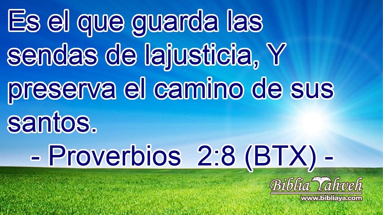 Es el que guarda las sendas de lajusticia, Y preserva el camino de sus santos.