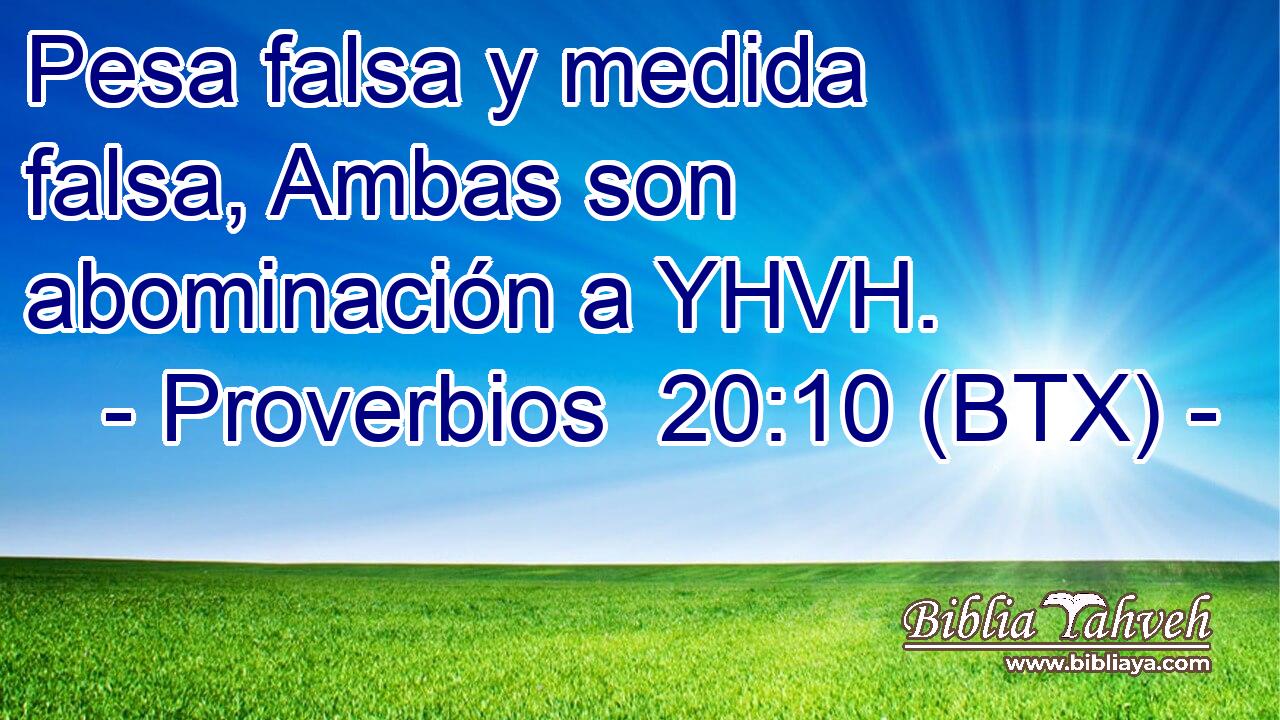 Pesa falsa y medida falsa, Ambas son abominación a YHVH.