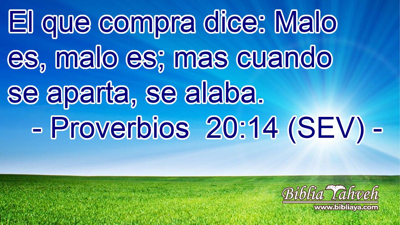 El que compra dice: Malo es, malo es; mas cuando se aparta, se alaba.