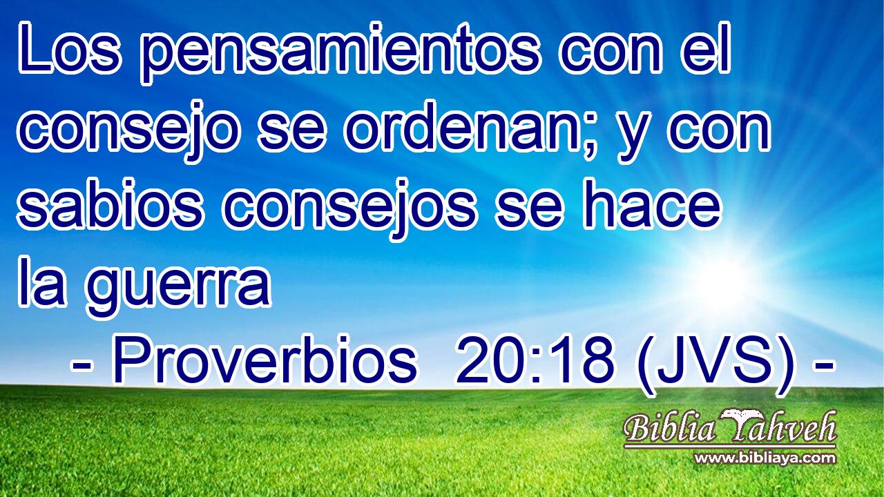 Los pensamientos con el consejo se ordenan; y con sabios consejos se hace la guerra