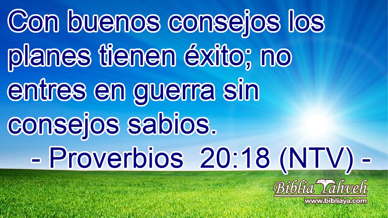 Con buenos consejos los planes tienen éxito; no entres en guerra sin consejos sabios.