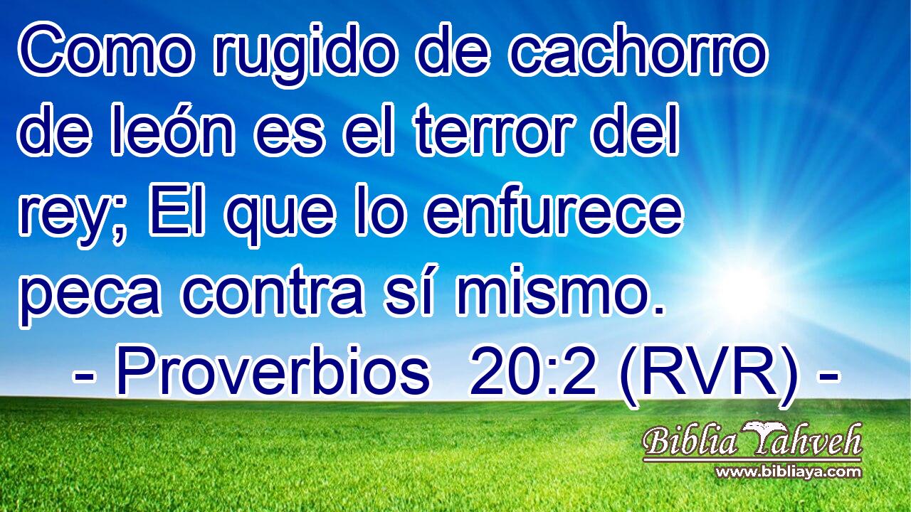 Como rugido de cachorro de león es el terror del rey; El que lo enfurece peca contra sí mismo.