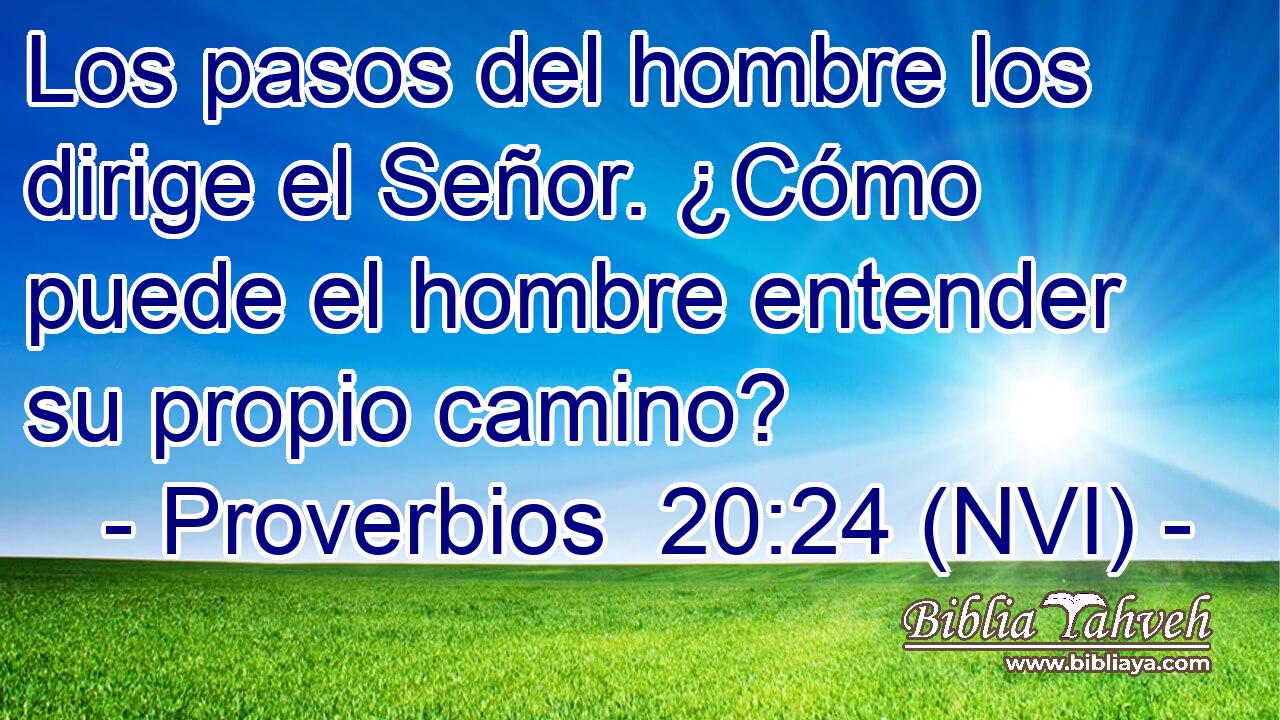  Los pasos del hombre los dirige el Señor. ¿Cómo puede el hombre entender su propio camino? 