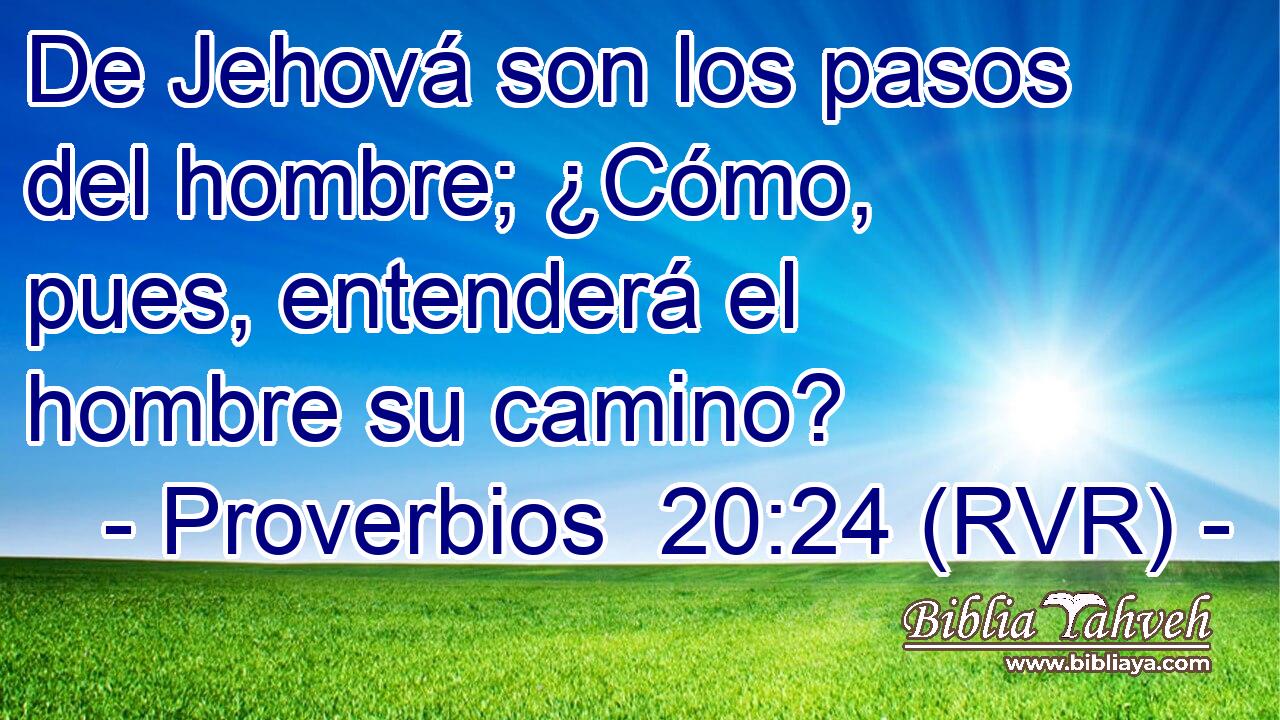 De Jehová son los pasos del hombre; ¿Cómo, pues, entenderá el hombre su camino?