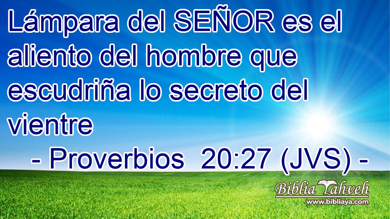 Lámpara del SEÑOR es el aliento del hombre que escudriña lo secreto del vientre