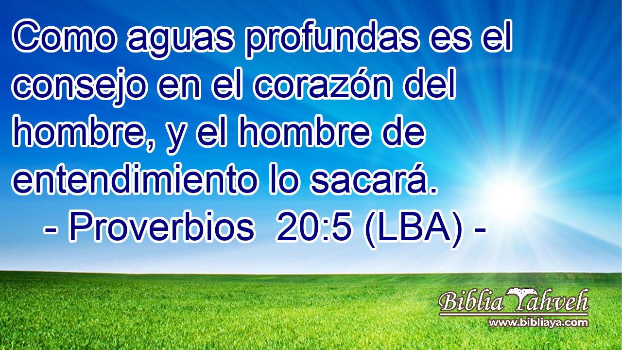 Como aguas profundas es el consejo en el corazón del hombre, y el hombre de entendimiento lo sacará.