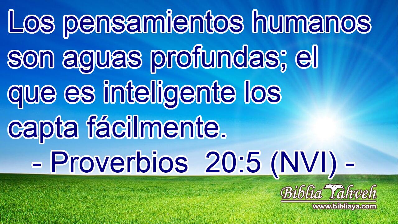  Los pensamientos humanos son aguas profundas; el que es inteligente los capta fácilmente. 
