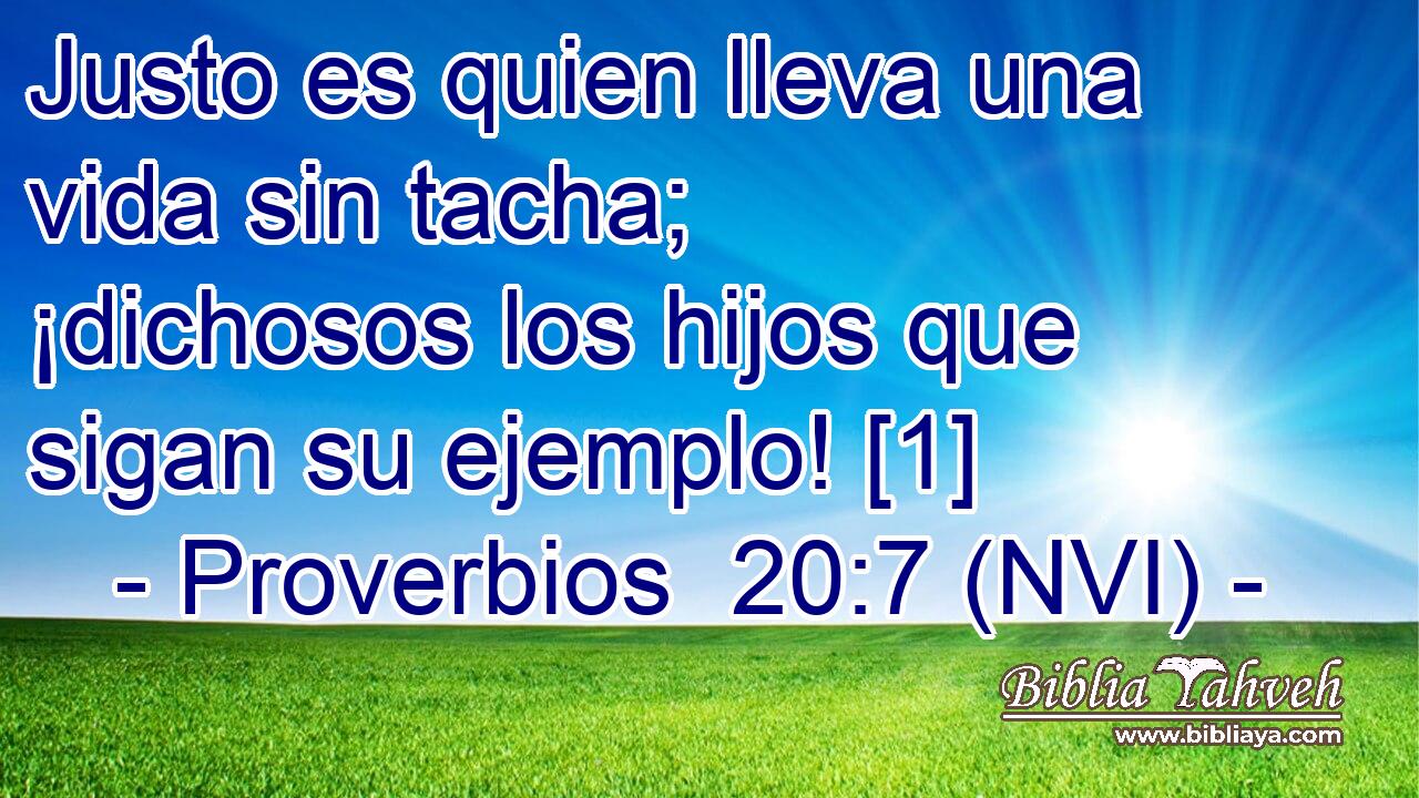  Justo es quien lleva una vida sin tacha; ¡dichosos los hijos que sigan su ejemplo! [1] 