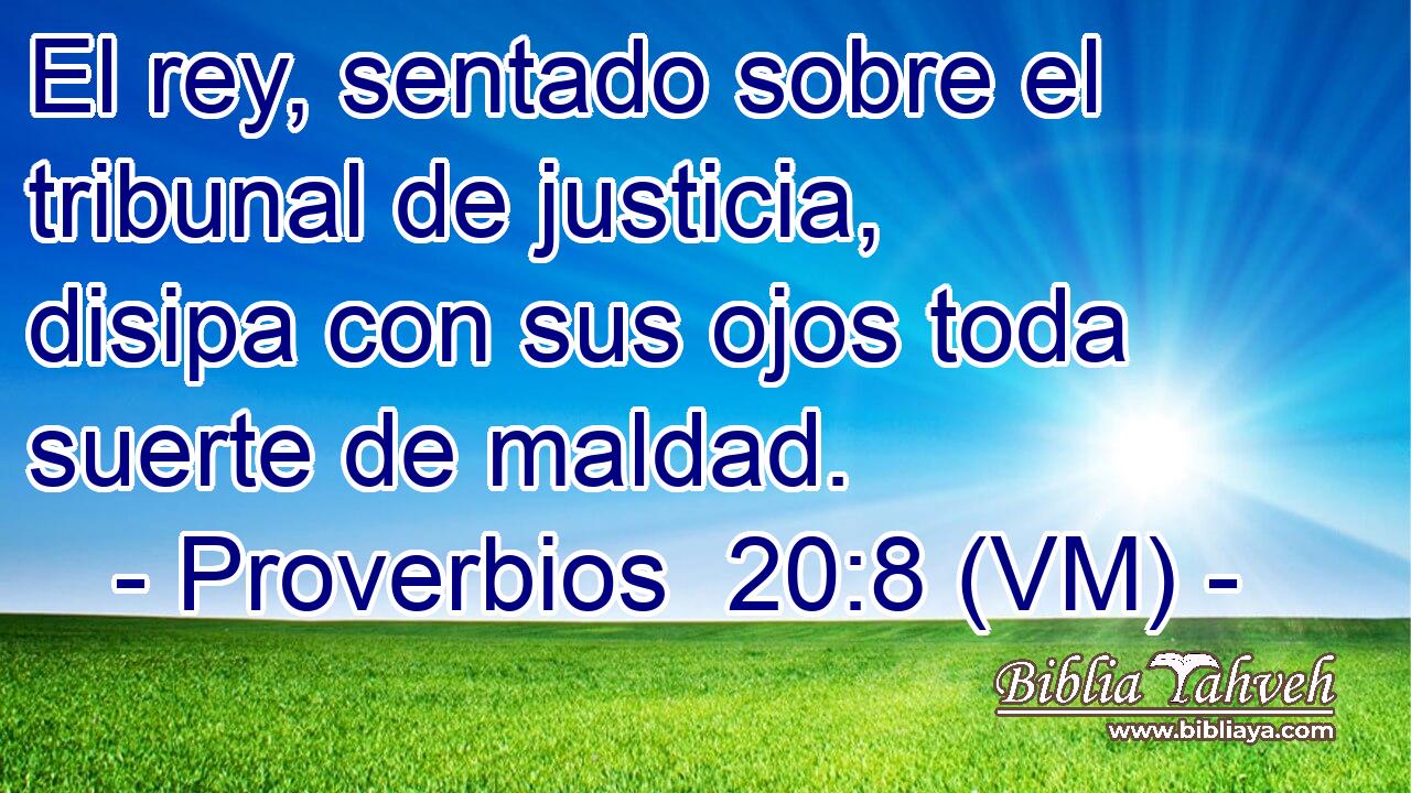  El rey, sentado sobre el tribunal de justicia, disipa con sus ojos toda suerte de maldad. 