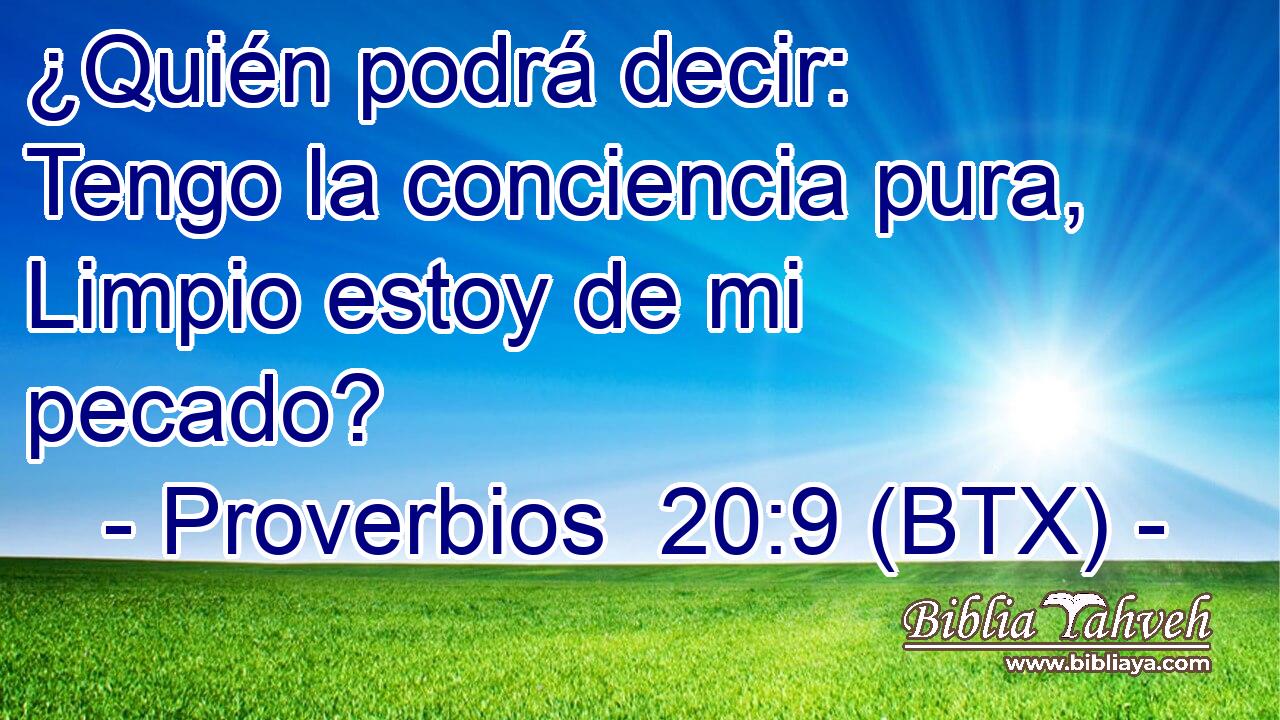 ¿Quién podrá decir: Tengo la conciencia pura, Limpio estoy de mi pecado?
