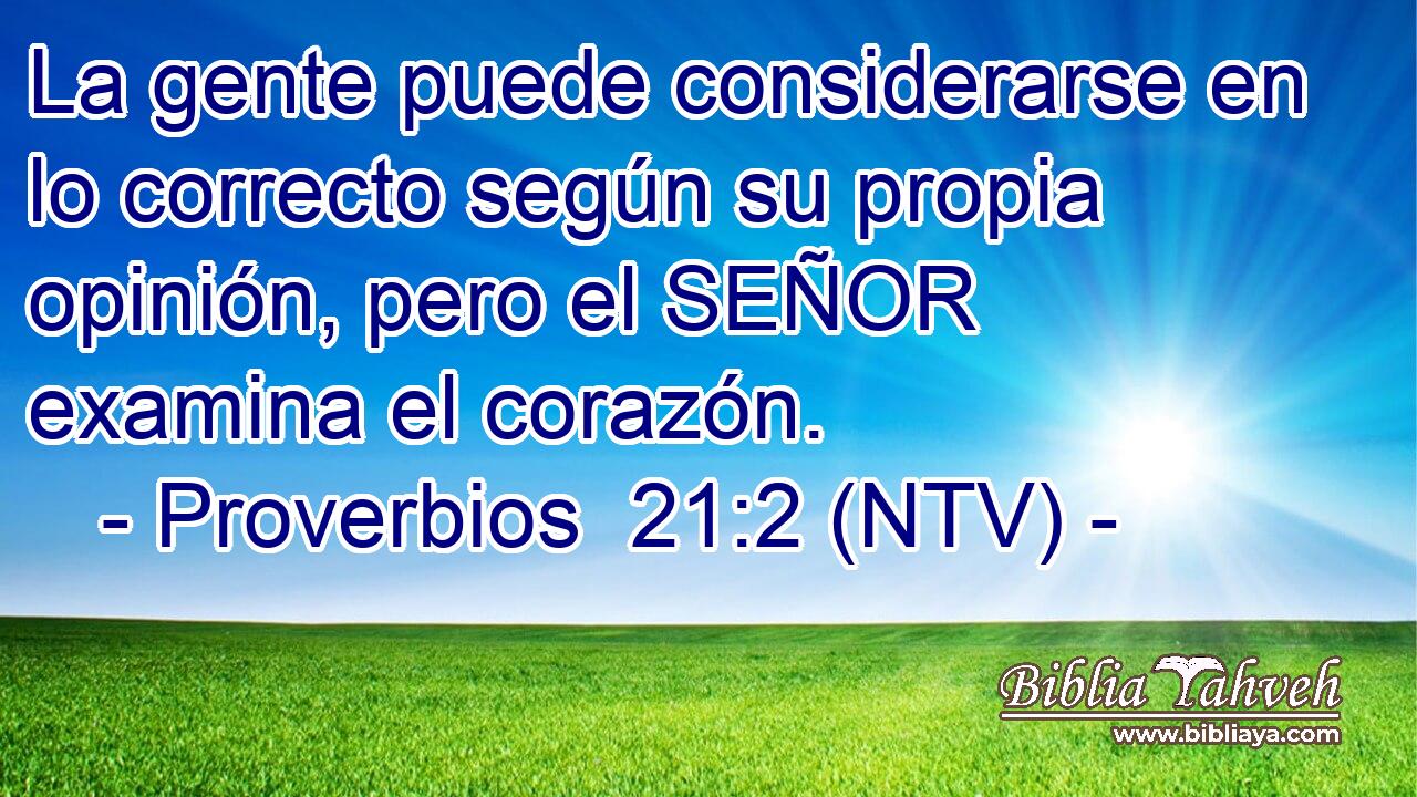 La gente puede considerarse en lo correcto según su propia opinión, pero el SEÑOR examina el corazón.