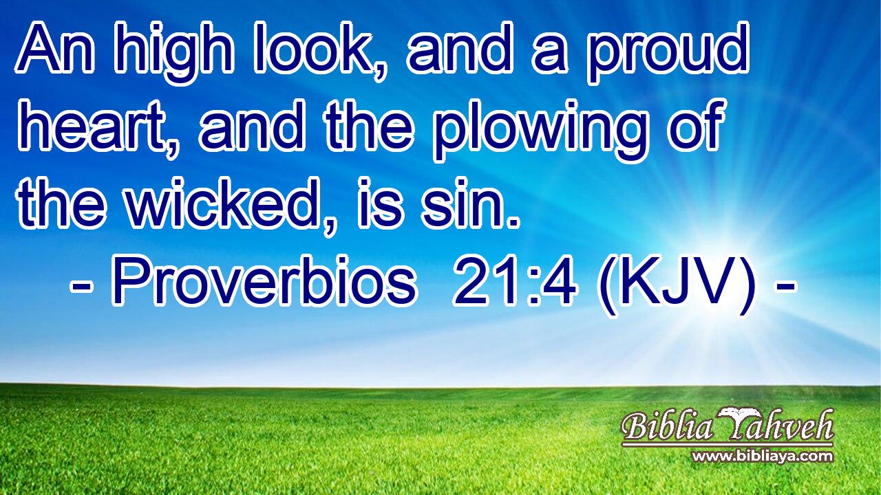 An high look, and a proud heart, and the plowing of the wicked, is sin.