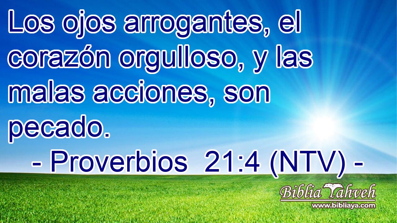Los ojos arrogantes, el corazón orgulloso, y las malas acciones, son pecado.