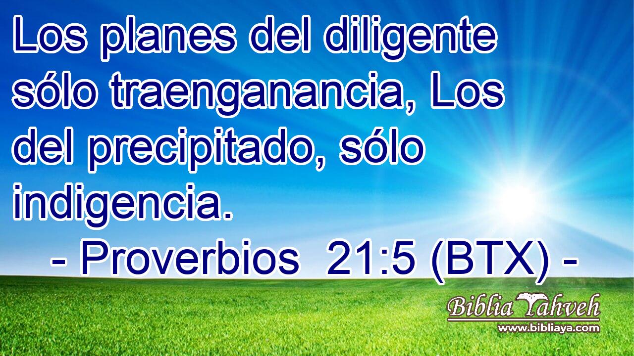 Los planes del diligente sólo traenganancia, Los del precipitado, sólo indigencia.
