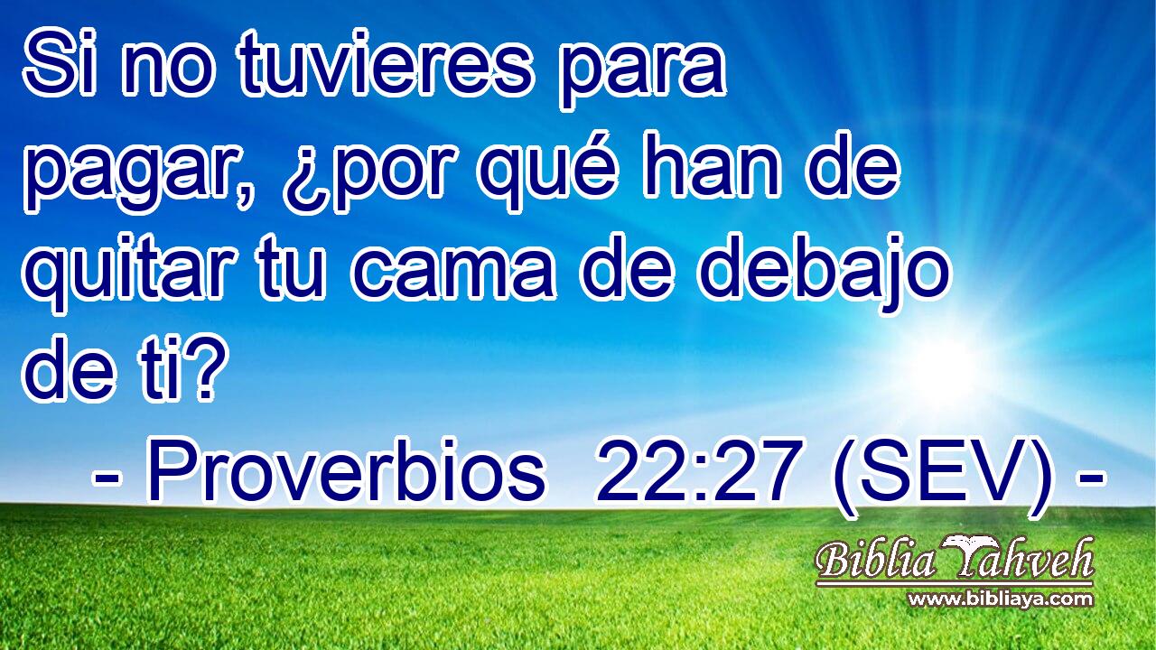 Si no tuvieres para pagar, ¿por qué han de quitar tu cama de debajo de ti?