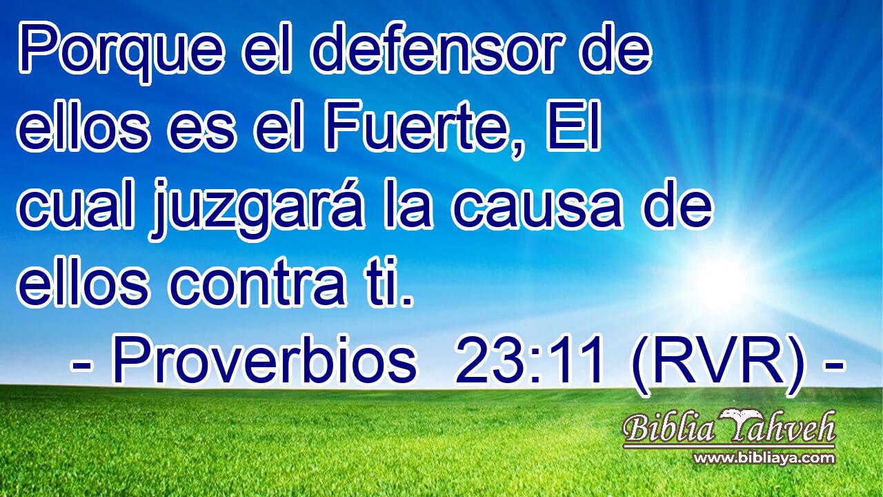 Porque el defensor de ellos es el Fuerte, El cual juzgará la causa de ellos contra ti.