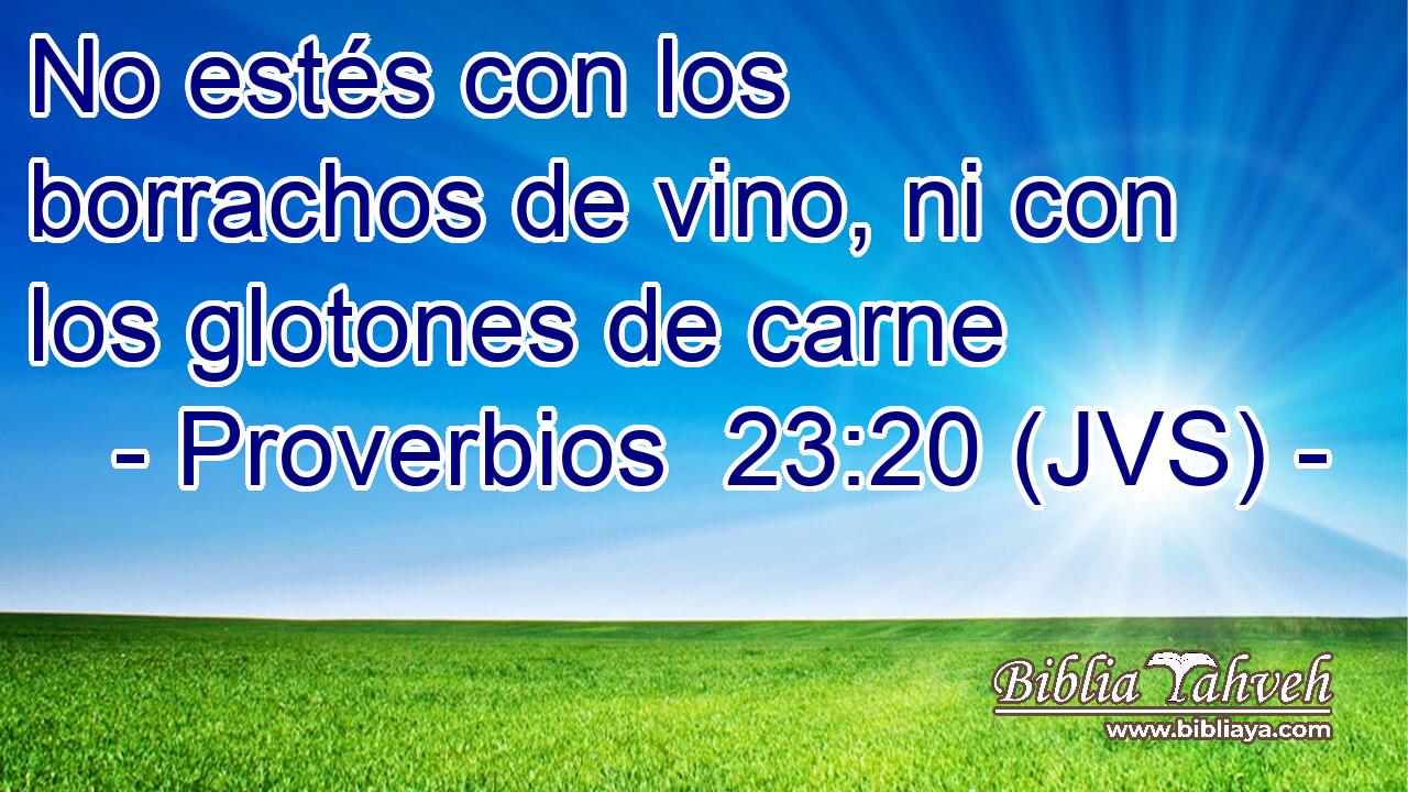 No estés con los borrachos de vino, ni con los glotones de carne