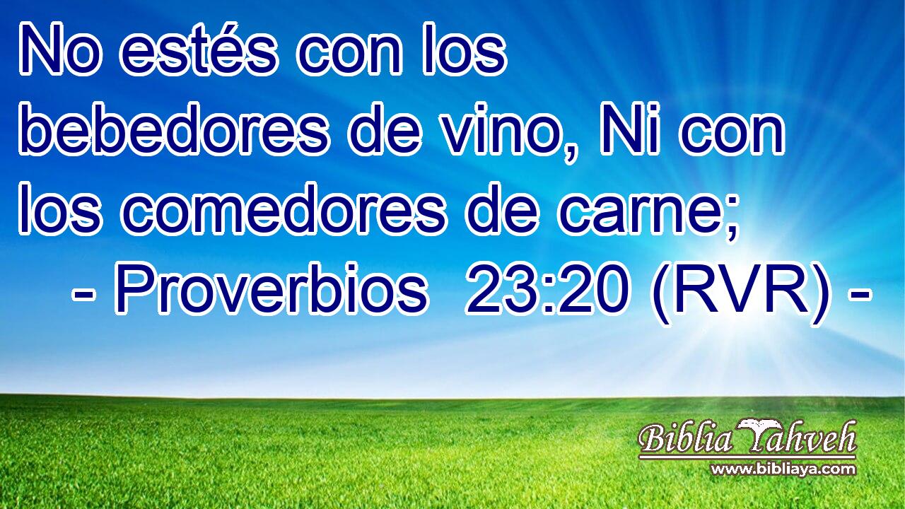No estés con los bebedores de vino, Ni con los comedores de carne;