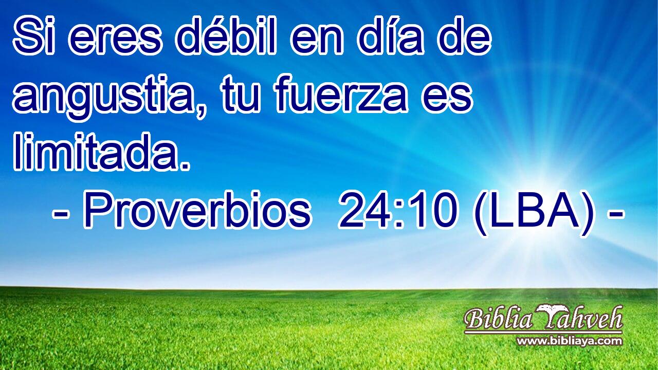Si eres débil en día de angustia, tu fuerza es limitada.