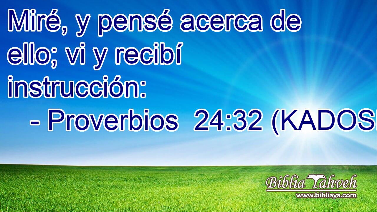  Miré, y pensé acerca de ello; vi y recibí instrucción: 