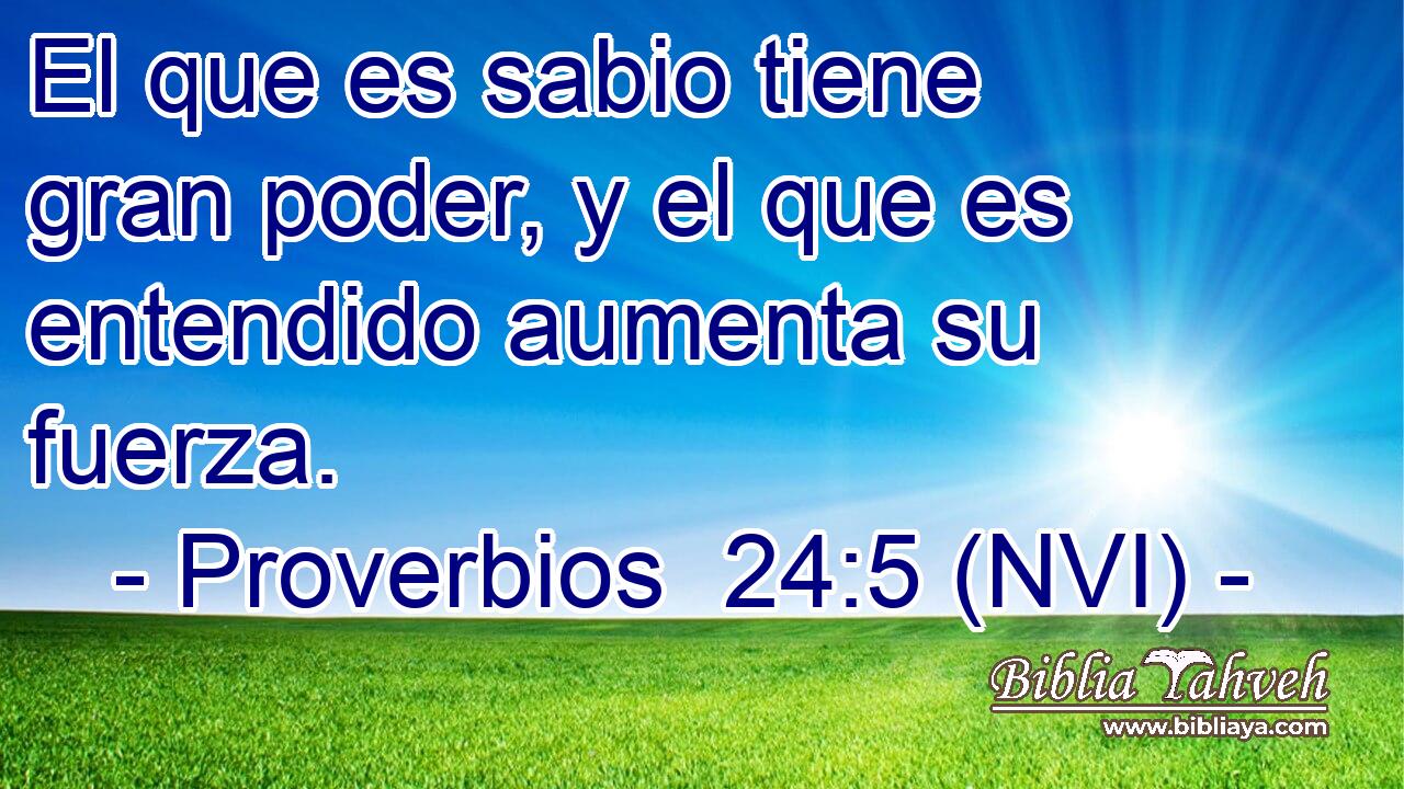  El que es sabio tiene gran poder, y el que es entendido aumenta su fuerza. 