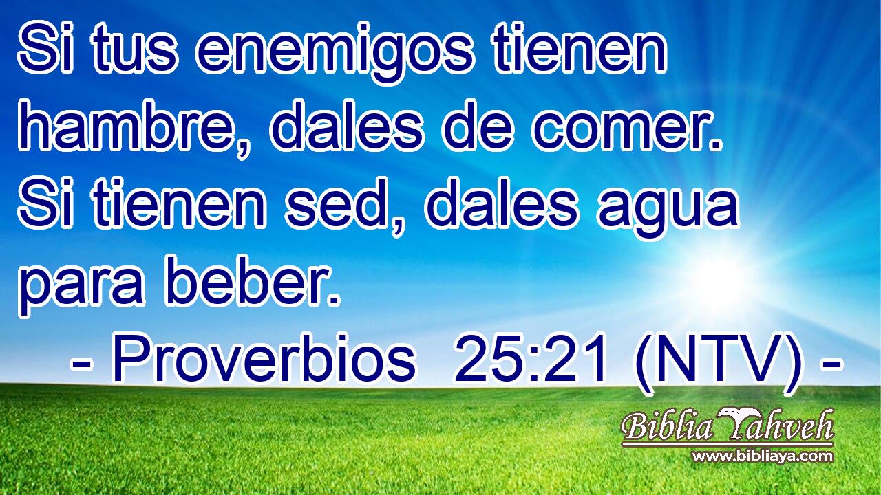 Si tus enemigos tienen hambre, dales de comer. Si tienen sed, dales agua para beber.