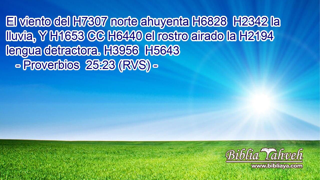 El viento del H7307 norte ahuyenta H6828  H2342 la lluvia, Y H1653 CC H6440 el rostro airado la H2194 lengua detractora. H3956  H5643 
