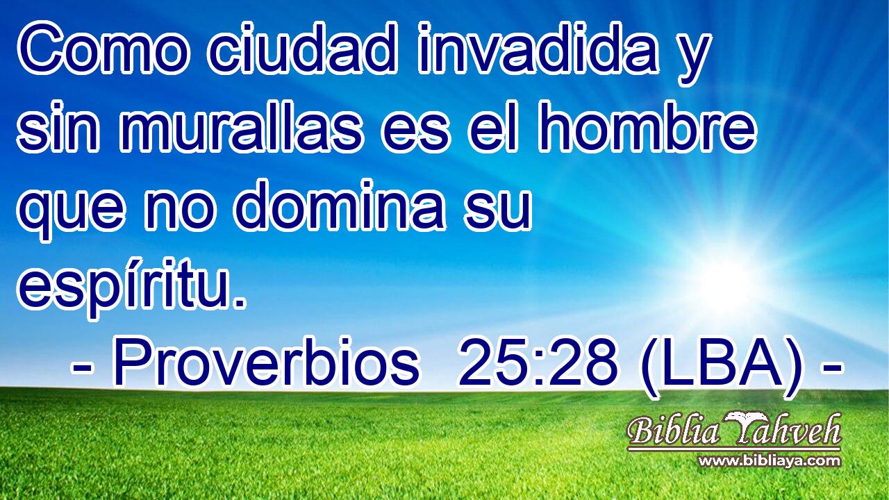 Como ciudad invadida y sin murallas es el hombre que no domina su espíritu.